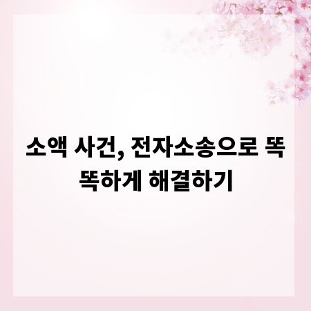 소액 사건, 전자소송으로 똑똑하게 해결하기