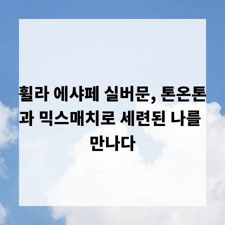 휠라 에샤페 실버문, 톤온톤과 믹스매치로 세련된 나를 만나다