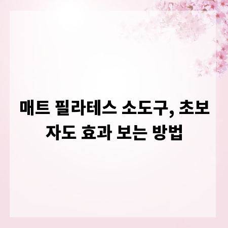 매트 필라테스 소도구, 초보자도 효과 보는 방법