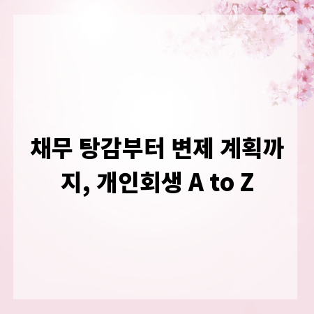 채무 탕감부터 변제 계획까지, 개인회생 A to Z