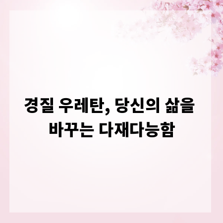 경질 우레탄, 당신의 삶을 바꾸는 다재다능함