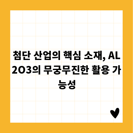 첨단 산업의 핵심 소재, AL2O3의 무궁무진한 활용 가능성