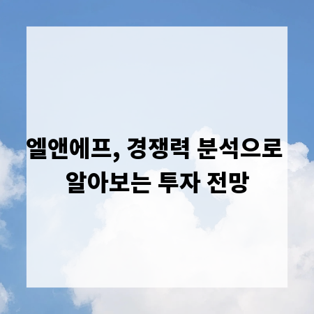 엘앤에프, 경쟁력 분석으로 알아보는 투자 전망