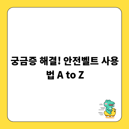 궁금증 해결! 안전벨트 사용법 A to Z