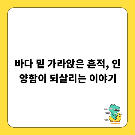 바다 밑 가라앉은 흔적, 인양함이 되살리는 이야기