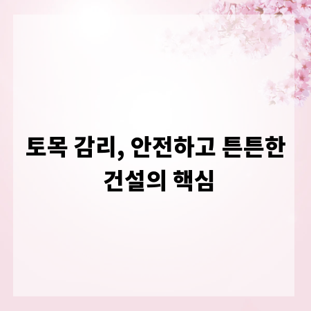 토목 감리, 안전하고 튼튼한 건설의 핵심