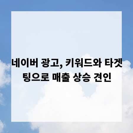 네이버 광고, 키워드와 타겟팅으로 매출 상승 견인