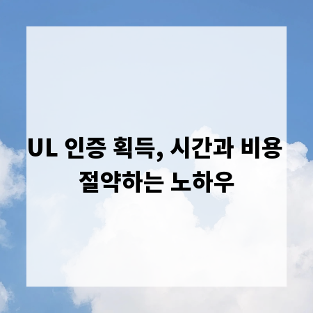UL 인증 획득, 시간과 비용 절약하는 노하우