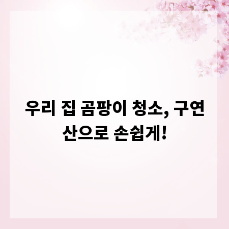 우리 집 곰팡이 청소, 구연산으로 손쉽게!