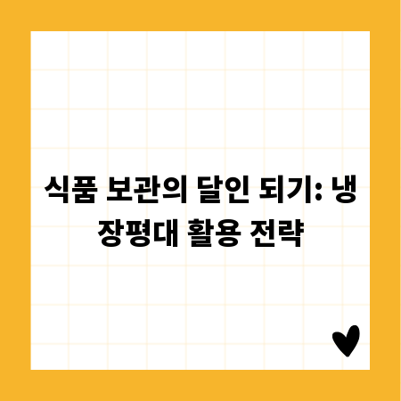 식품 보관의 달인 되기: 냉장평대 활용 전략