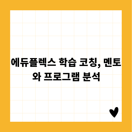 에듀플렉스 학습 코칭, 멘토와 프로그램 분석