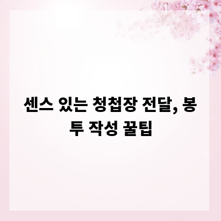 센스 있는 청첩장 전달, 봉투 작성 꿀팁