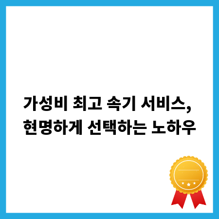 가성비 최고 속기 서비스, 현명하게 선택하는 노하우