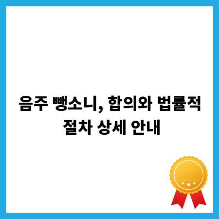 음주 뺑소니, 합의와 법률적 절차 상세 안내
