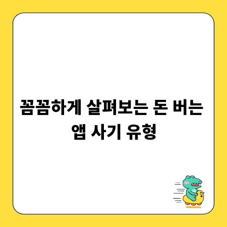 꼼꼼하게 살펴보는 돈 버는 앱 사기 유형