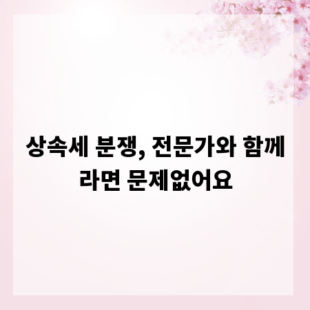 상속세 분쟁, 전문가와 함께라면 문제없어요