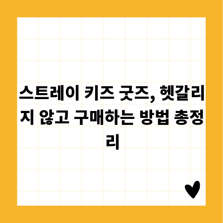 스트레이 키즈 굿즈, 헷갈리지 않고 구매하는 방법 총정리