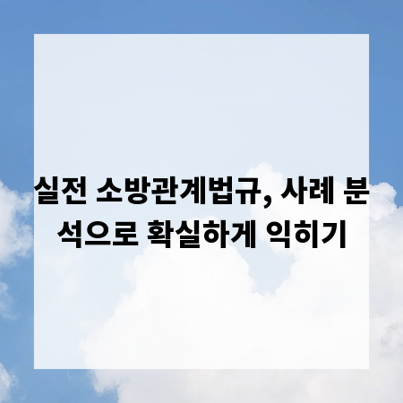 실전 소방관계법규, 사례 분석으로 확실하게 익히기