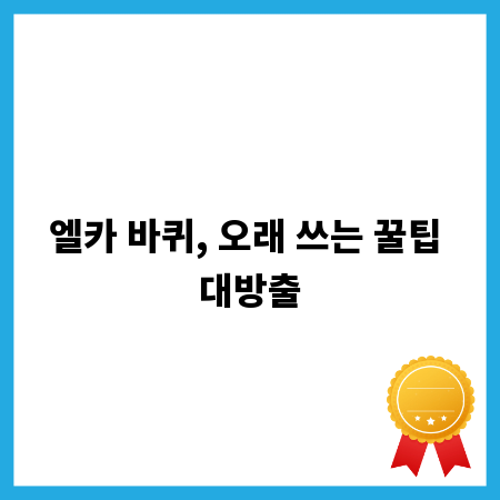 엘카 바퀴, 오래 쓰는 꿀팁 대방출