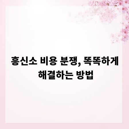 흥신소 비용 분쟁, 똑똑하게 해결하는 방법