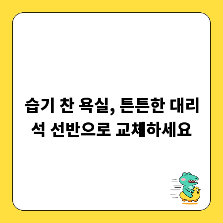 습기 찬 욕실, 튼튼한 대리석 선반으로 교체하세요