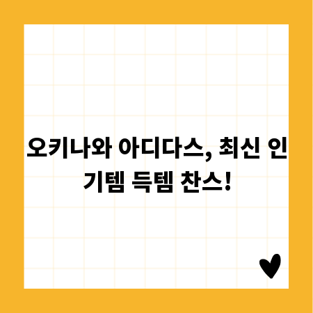 오키나와 아디다스, 최신 인기템 득템 찬스!