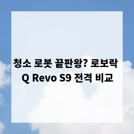 청소 로봇 끝판왕? 로보락 Q Revo S9 전격 비교
