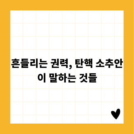 흔들리는 권력, 탄핵 소추안이 말하는 것들