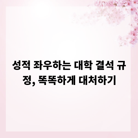 성적 좌우하는 대학 결석 규정, 똑똑하게 대처하기