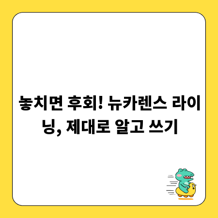 놓치면 후회! 뉴카렌스 라이닝, 제대로 알고 쓰기
