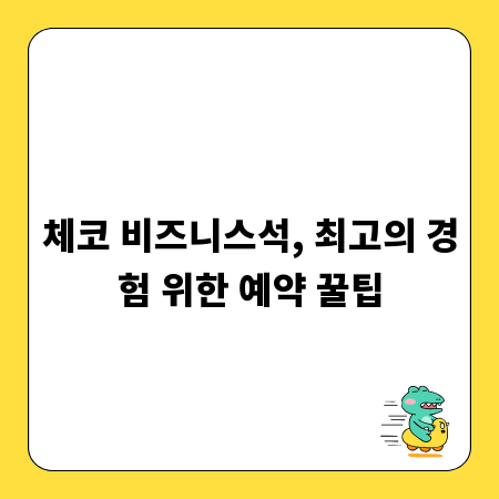 체코 비즈니스석, 최고의 경험 위한 예약 꿀팁