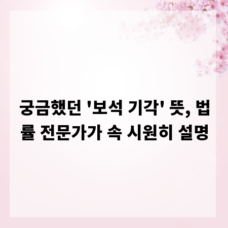 궁금했던 '보석 기각' 뜻, 법률 전문가가 속 시원히 설명