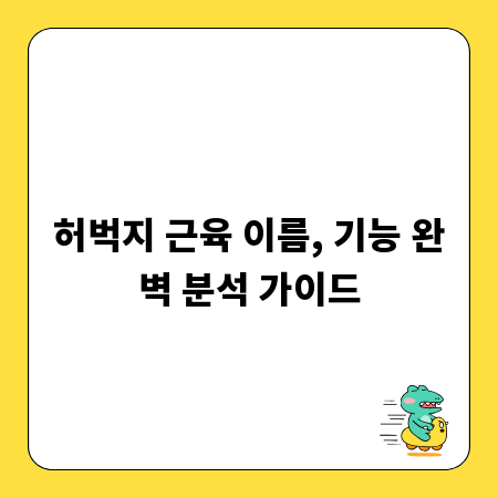허벅지 근육 이름, 기능 완벽 분석 가이드