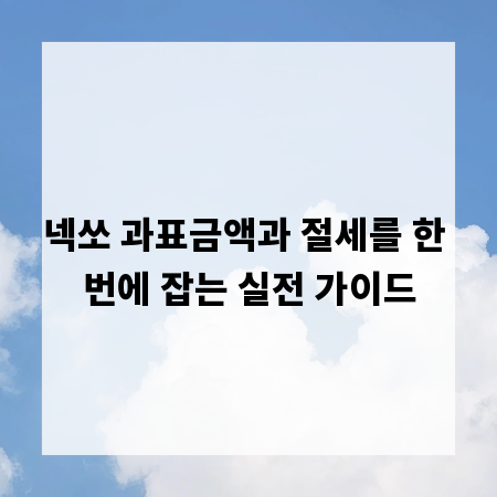 넥쏘 과표금액과 절세를 한 번에 잡는 실전 가이드