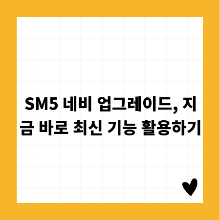 SM5 네비 업그레이드, 지금 바로 최신 기능 활용하기
